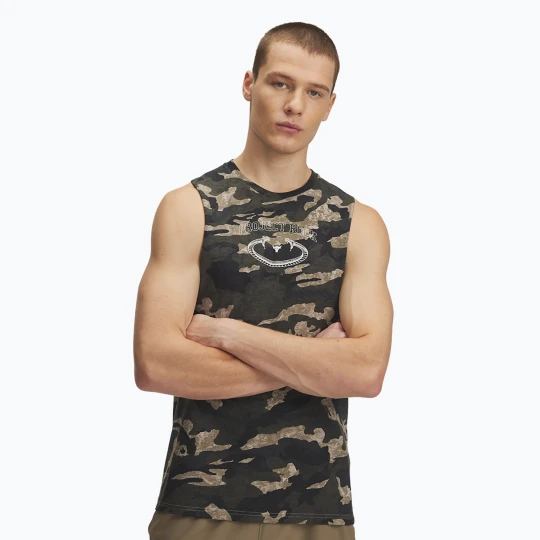 Zdjęcie produktu Koszulka męska Under Armour Project Rock Camo Tank city khaki/baroque green/white clay