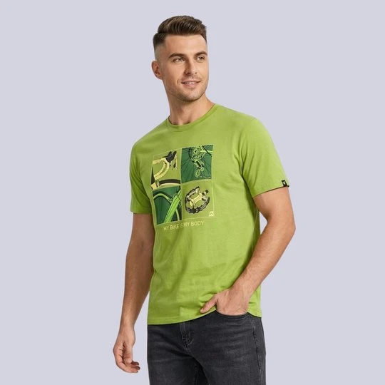 Zdjęcie produktu Koszulka męska z organicznej bawełny Termes 3 zielona Alpine Pro