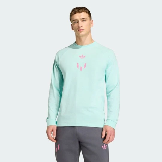 Zdjęcie produktu Koszulka Messi Long Sleeve Adidas Semi Flash Aqua