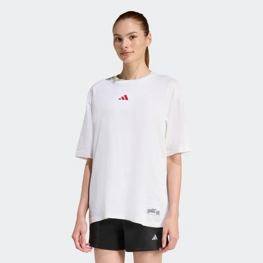 Zdjęcie produktu KOSZULKA MINI EMBROIDERY OVERSIZED GRAPHIC Adidas biały