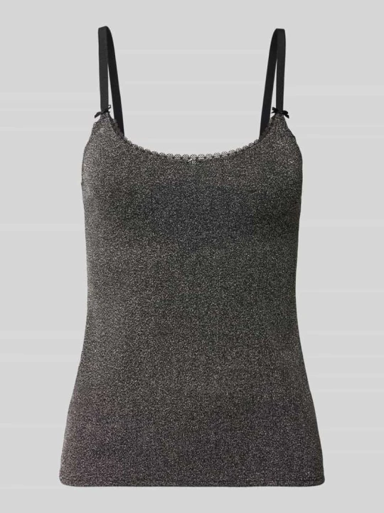 Zdjęcie produktu Koszulka na ramiączkach o kroju regular fit z detal z logo model 'LUREX' Hugo Czarny