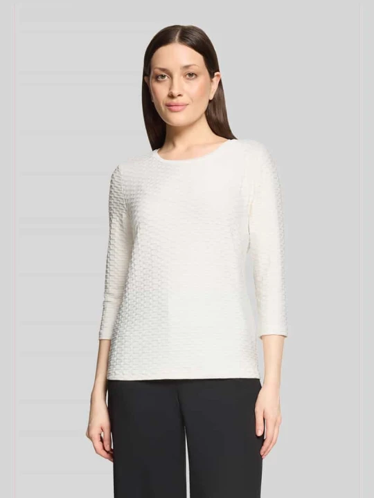 Zdjęcie produktu koszulka o kroju regular fit 3 / 4-Shirt z fakturowanym wzorem Betty Barclay Złamany biały