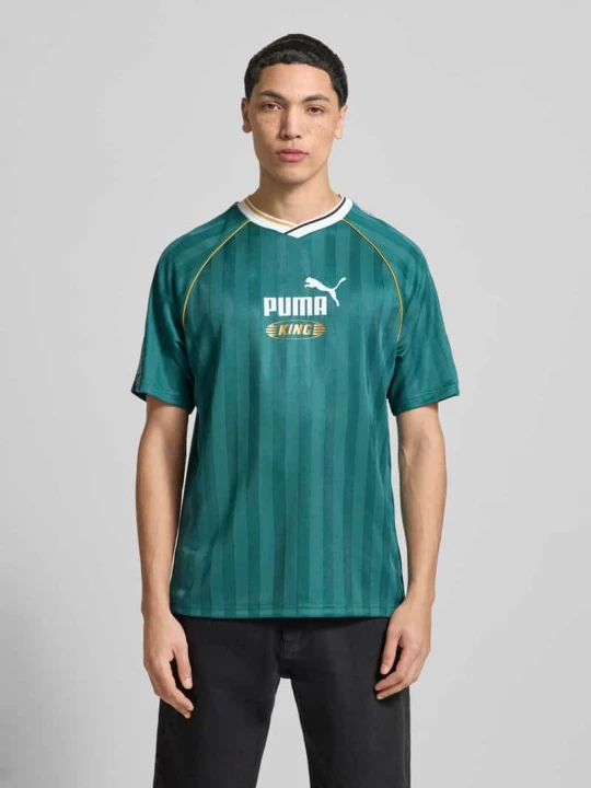 Zdjęcie produktu Krój regular fit Dżersej z nadrukiem z logo Puma Butelkowy zielony