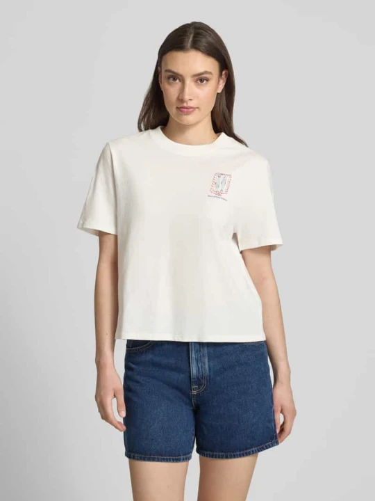 Zdjęcie produktu Koszulka o kroju relaxed fit z czystej bawełny - Special Drop Marc O'Polo Złamany biały