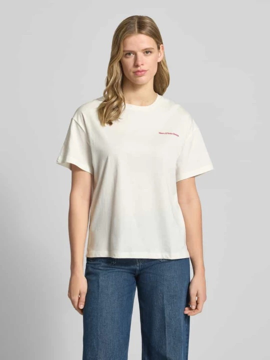 Zdjęcie produktu Koszulka o kroju relaxed fit z czystej bawełny - Special Drop Marc O'Polo Złamany biały
