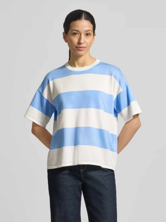 Zdjęcie produktu Koszulka o kroju relaxed fit z Mieszanka wiskozy Model 'LULS' Ichi Jasnoniebieski