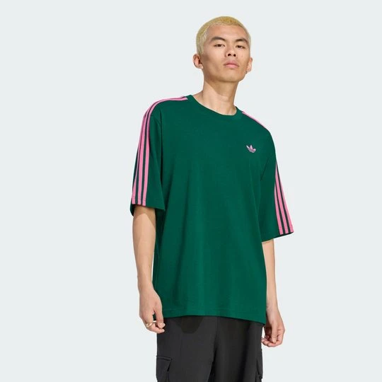 Zdjęcie produktu KOSZULKA O OBSZERNYM KROJU ADICOLOR 3S Adidas Collegiate Green
