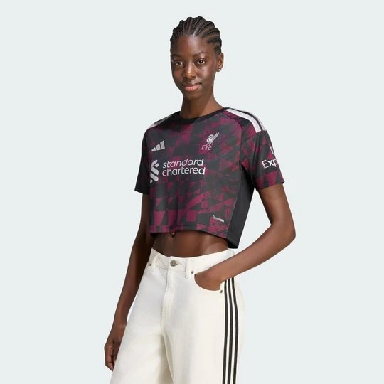 Zdjęcie produktu Koszulka o skróconym fasonie z trzeciego zestawu Liverpool FC 26 / 27 Adidas czarny