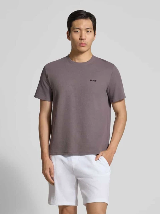 Zdjęcie produktu męski t-shirt o kroju regular fit z mieszanka bawełny model 'WAFFLE' Boss