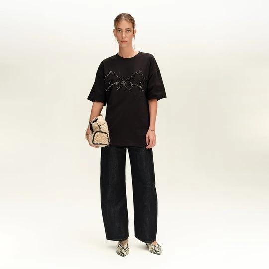 Zdjęcie produktu Koszulka oversize kamyczki czarna BIMBA Y LOLA