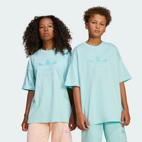 Zdjęcie produktu Koszulka Oversize Trefoil Adidas Semi Flash Aqua