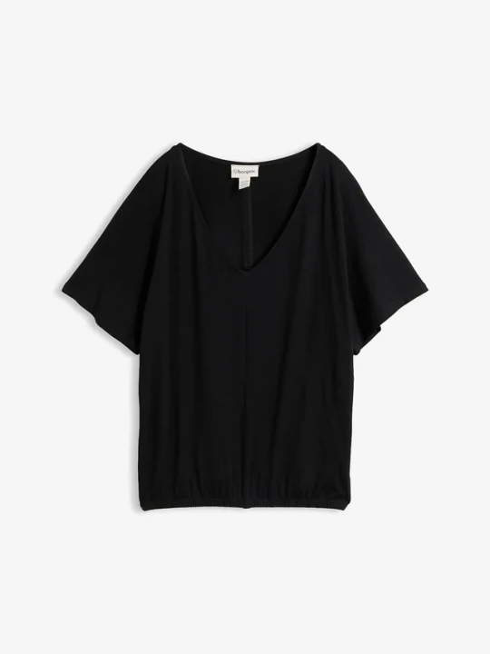 Zdjęcie produktu Koszulka oversize z miękkiego materiału z wiskozą BonPrix czarny