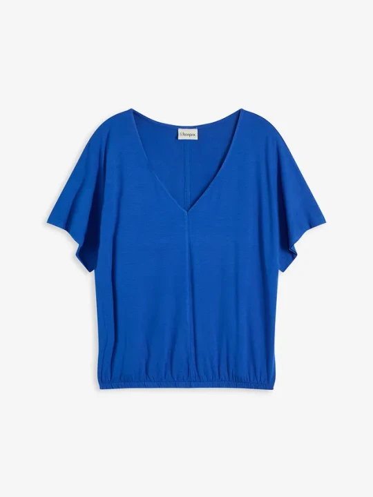 Zdjęcie produktu Koszulka oversize z miękkiego materiału z wiskozą BonPrix niebieski