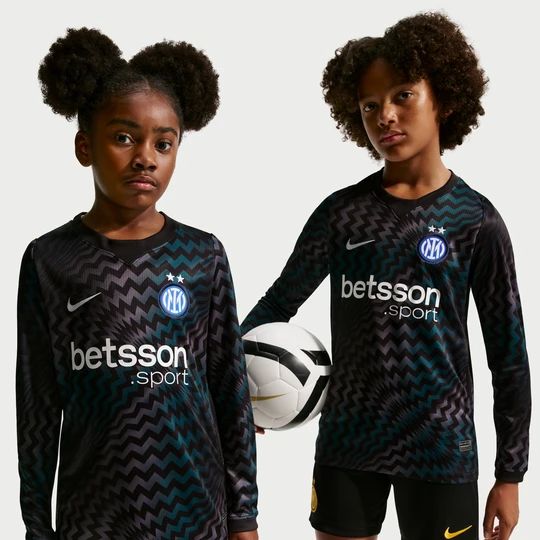 Zdjęcie produktu Koszulka piłkarska dla dużych dzieci Nike Dri-FIT Inter Mediolan Stadium Goalkeeper 2026/27 – replika - Czerń