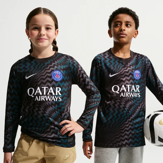 Zdjęcie produktu Koszulka piłkarska dla dużych dzieci Nike Dri-FIT Paris Saint-Germain Stadium Goalkeeper 2026/27 – replika - Czerń