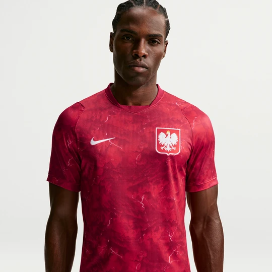 Zdjęcie produktu Męska koszulka piłkarska Nike Dri-FIT Polska Stadium 2026 (wersja wyjazdowa) – replika - Czerwony
