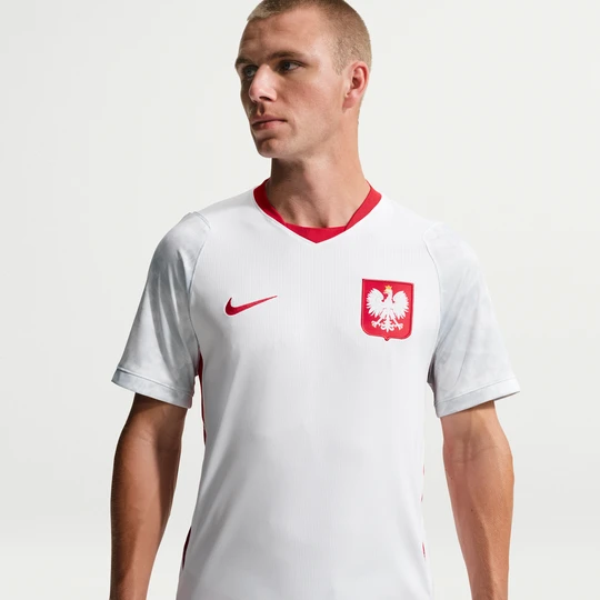 Zdjęcie produktu Męska koszulka piłkarska Nike Dri-FIT Polska Stadium 2026 (wersja domowa) – replika - Biel