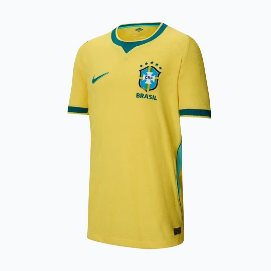 Zdjęcie produktu Koszulka piłkarska dziecięca Nike Brazil 2026/27 Match Home canary/light menta/geode teal Żółty