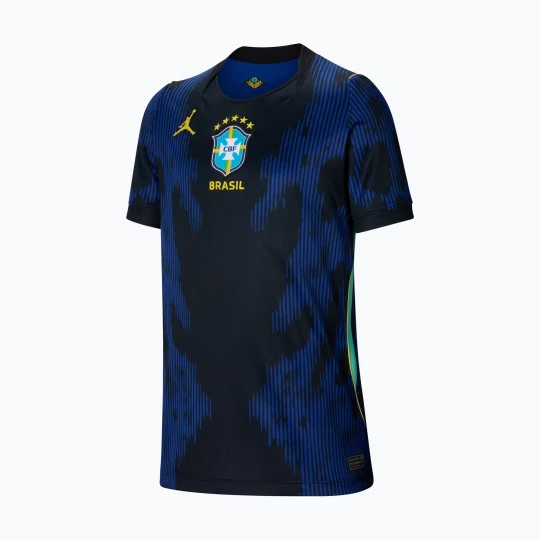 Zdjęcie produktu Koszulka piłkarska dziecięca Nike Brazil 2026 Stadium Away Soccer Replica Granatowy