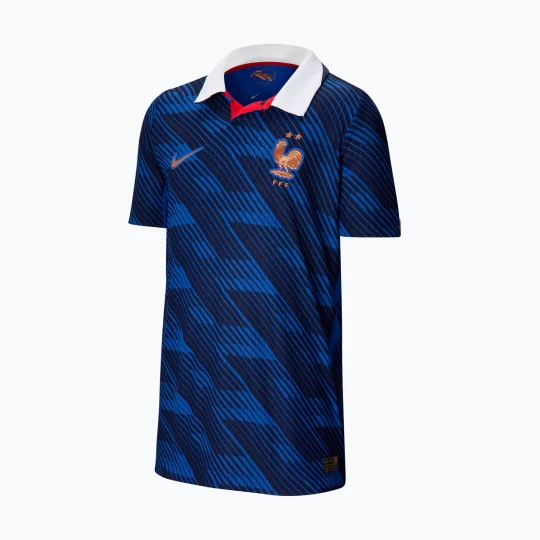 Zdjęcie produktu Koszulka piłkarska dziecięca Nike FFF 2026 / 27 Match Home game royal / metallic copper Granatowy
