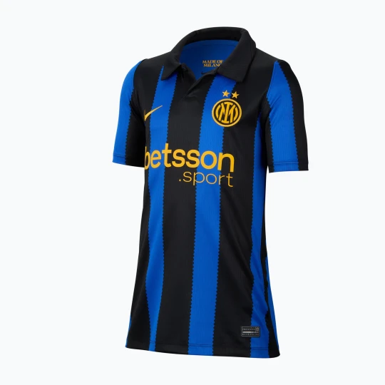 Zdjęcie produktu Koszulka piłkarska dziecięca Nike Inter Milan Dri-Fit Stadium Home lyon blue/black/university gold