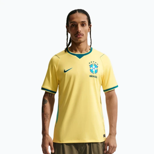 Zdjęcie produktu Koszulka piłkarska męska Nike Brazil 2026 Stadium Home Soccer Replica canary / light menta / geode teal Żółty
