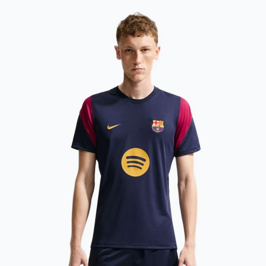 Zdjęcie produktu Koszulka piłkarska męska Nike FC Barcelona Strike Soccer Dri-Fit blackened blue/noble red/mineral yellow