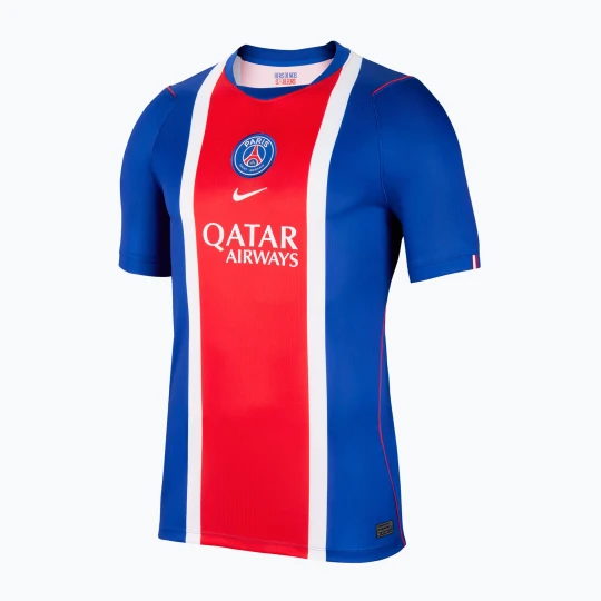 Zdjęcie produktu Koszulka piłkarska męska Nike Paris Saint-Germain Dri-Fit Stadium Home old royal / white / university red / white Granatowy