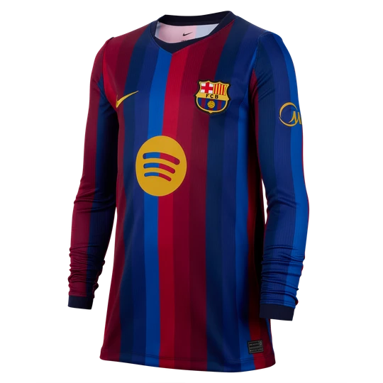 Zdjęcie produktu Koszulka piłkarska z długim rękawem dla dużych dzieci Nike Dri-FIT FC Barcelona Stadium 2026/27 (wersja domowa) – replika - Czerwony