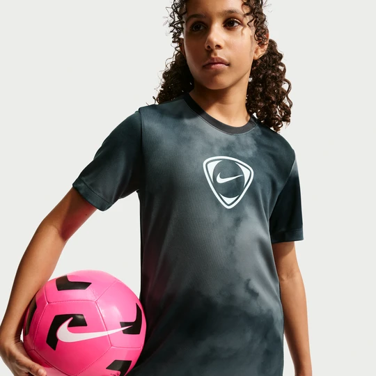 Zdjęcie produktu Koszulka piłkarska z krótkim rękawem dla dużych dzieci Nike Academy+ - Czerń