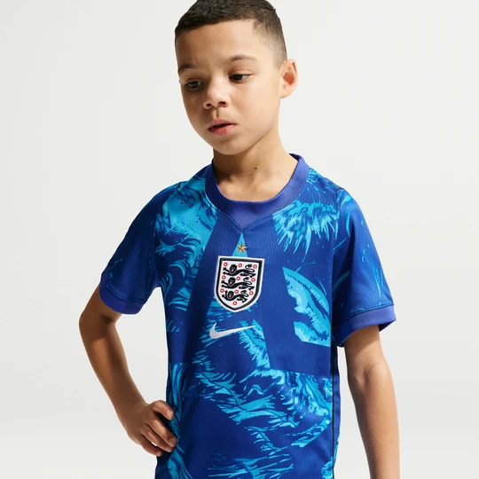 Zdjęcie produktu Koszulka piłkarska z krótkim rękawem dla dużych dzieci Nike Dri-FIT Anglia Stadium Goalkeeper 2026 – replika - Niebieski