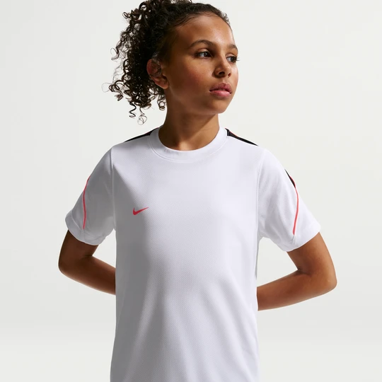 Zdjęcie produktu Koszulka piłkarska z krótkim rękawem dla dużych dzieci Nike Dri-FIT Strike - Biel