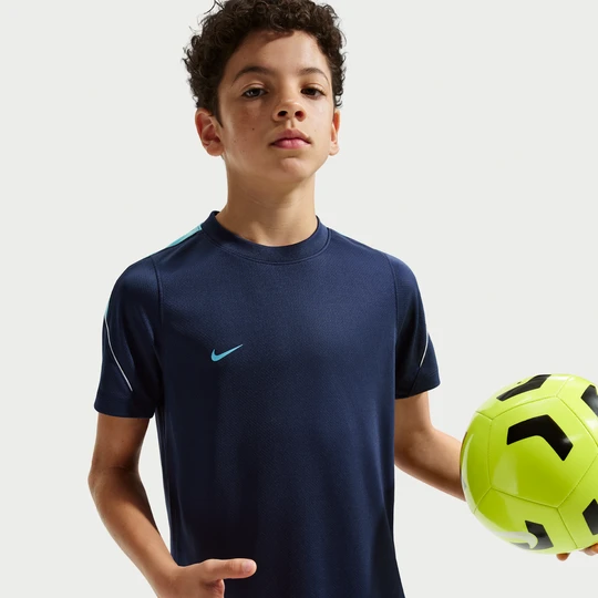 Zdjęcie produktu Koszulka piłkarska z krótkim rękawem dla dużych dzieci Nike Dri-FIT Strike - Niebieski