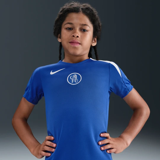 Zdjęcie produktu Koszulka piłkarska z krótkim rękawem dla dużych dzieci Nike Dri-FIT Total 90 Chelsea F.C. (wersja trzecia) - Niebieski