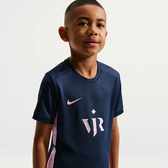 Zdjęcie produktu Koszulka piłkarska z krótkim rękawem dla dużych dzieci Nike Dri-FIT Vini Jr. Academy - Niebieski
