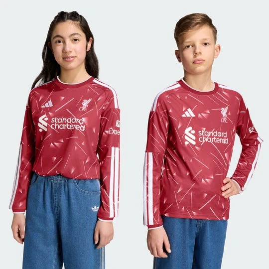Zdjęcie produktu Koszulka podstawowa dla dzieci Liverpool FC 26 / 27 z długim rękawem Adidas Active Maroon