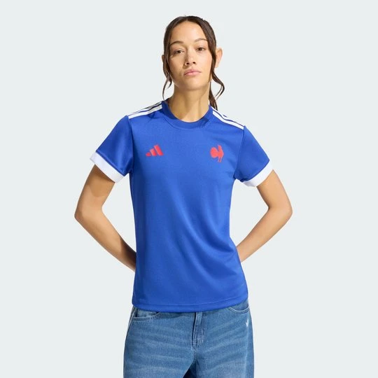 Zdjęcie produktu Koszulka podstawowa Francja Rugby Supporter Adidas Semi Lucid Blue