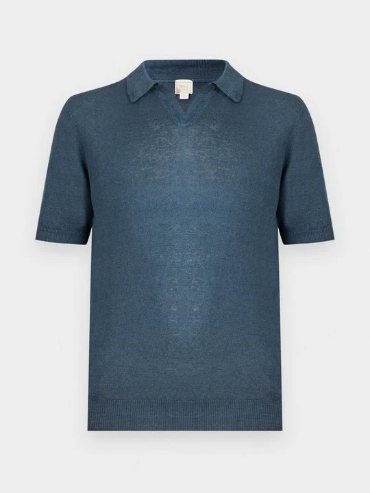 Zdjęcie produktu Koszulka polo 120% Lino niebieski