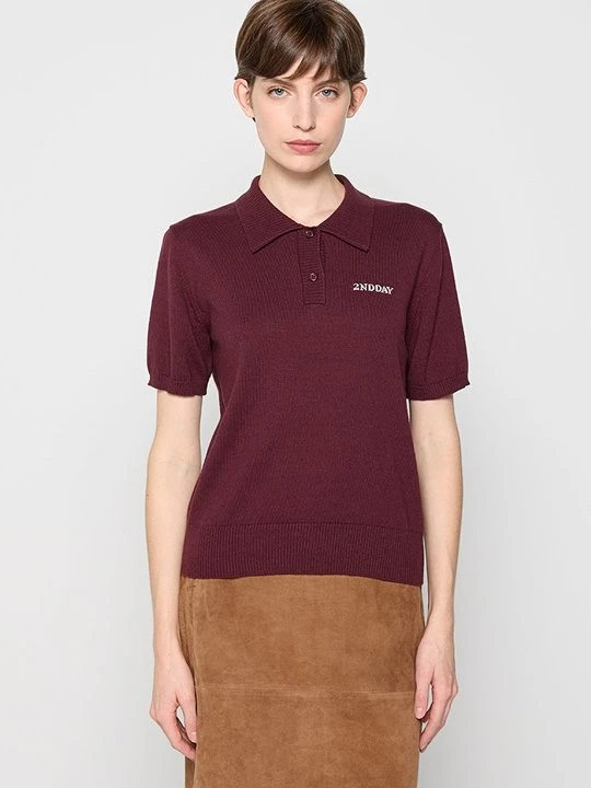 Zdjęcie produktu Koszulka polo 2nd Day ciemnoczerwony