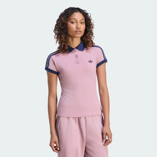 Zdjęcie produktu Koszulka polo 3-Stripes Adidas fioletowy