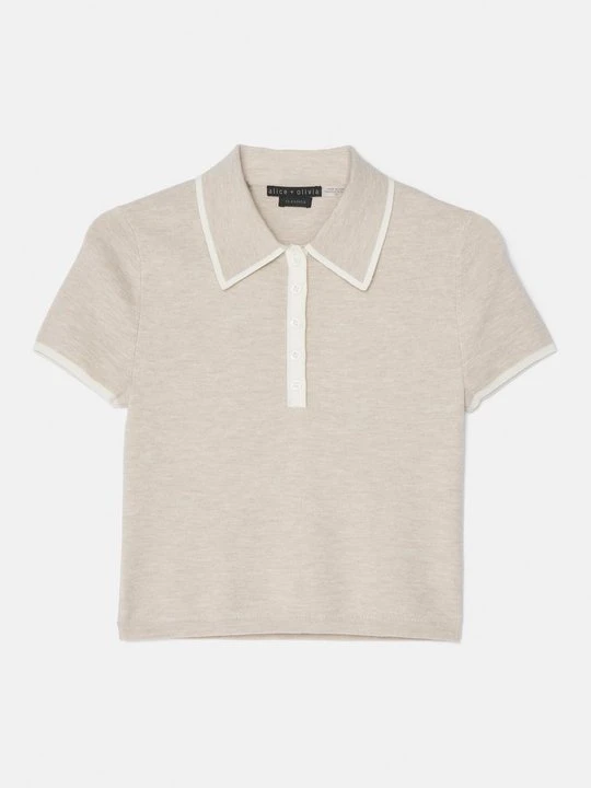 Zdjęcie produktu Koszulka polo Alice + Olivia mleczny