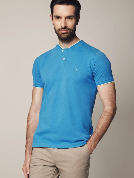 Zdjęcie produktu Koszulka Polo Bawełniana Niebieska Robbie Lancerto