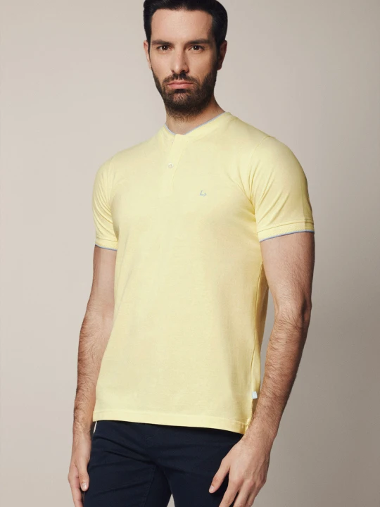 Zdjęcie produktu Koszulka Polo Bawełniana Żółta Robbie Lancerto