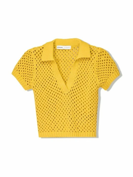 Zdjęcie produktu Koszulka polo Bershka żółty