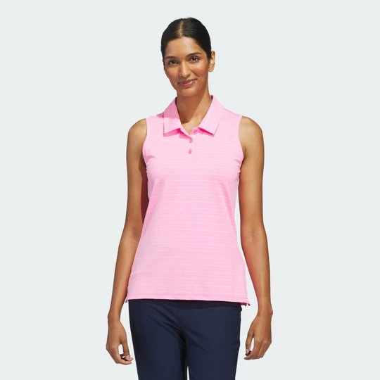 Zdjęcie produktu Koszulka POLO BEZ RĘKAWÓW ULTIMATE365 JACQUARD Adidas Lucid Pink