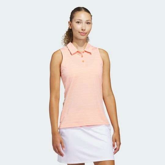Zdjęcie produktu Koszulka POLO BEZ RĘKAWÓW ULTIMATE365 JACQUARD Adidas Dusky Orange