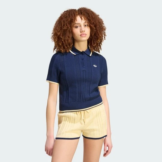 Zdjęcie produktu KOSZULKA POLO CABLE KNIT CALI Adidas Night Indigo