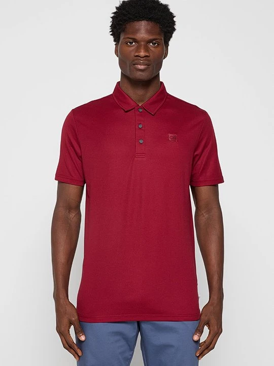 Zdjęcie produktu Koszulka polo Calvin Klein ciemnoczerwony