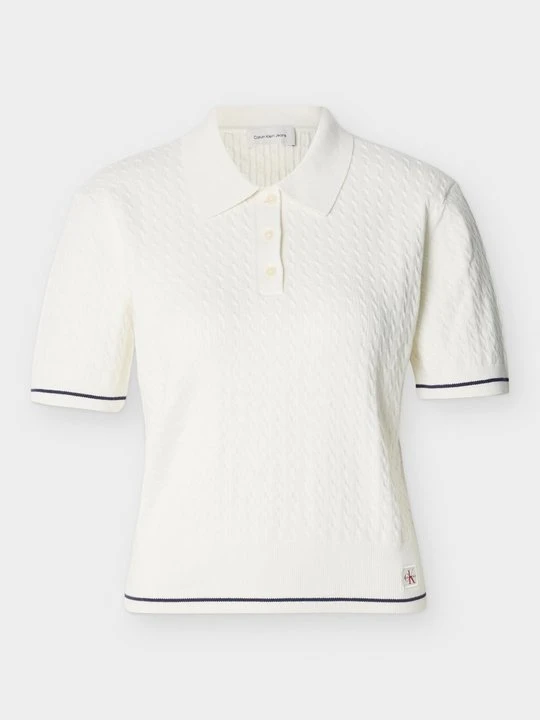 Zdjęcie produktu Koszulka polo Calvin Klein Jeans mleczny