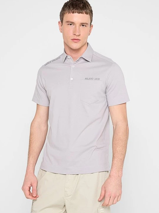 Zdjęcie produktu Koszulka polo Carlo Colucci jasnoszary